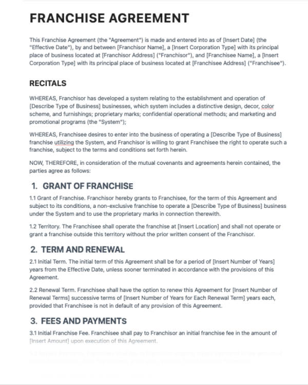 Franchise Agreement