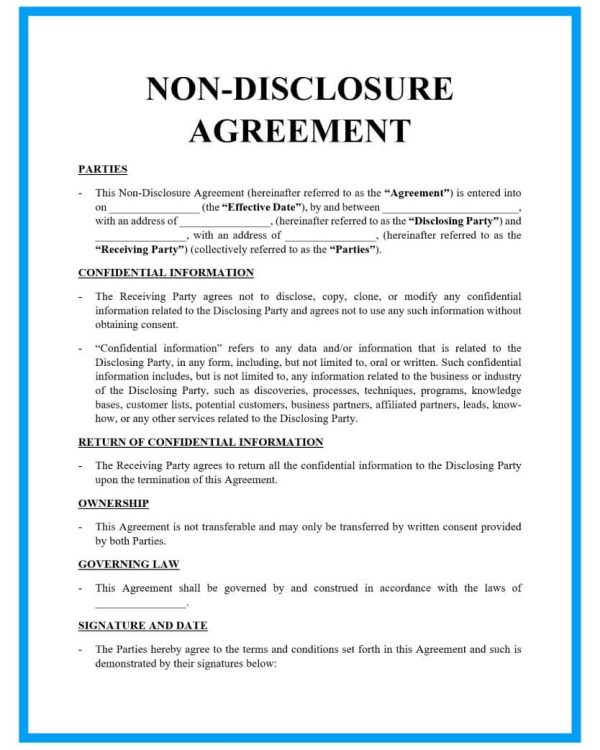 Non-Disclosure Agreement (NDA)