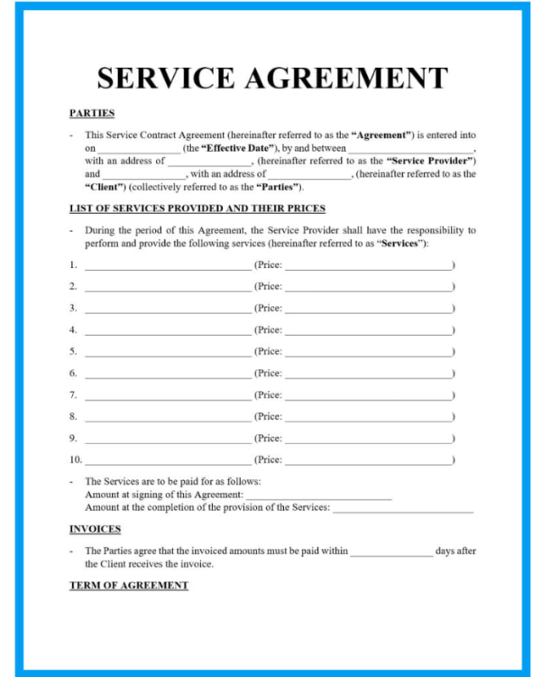 Service Agreement